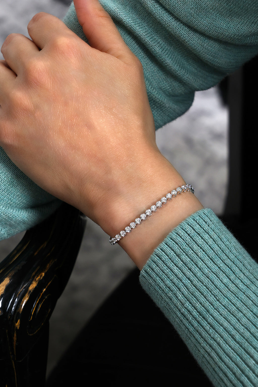 Diamond Tennis Bracelet in 14K White Gold, 2.41ct B-215ILL