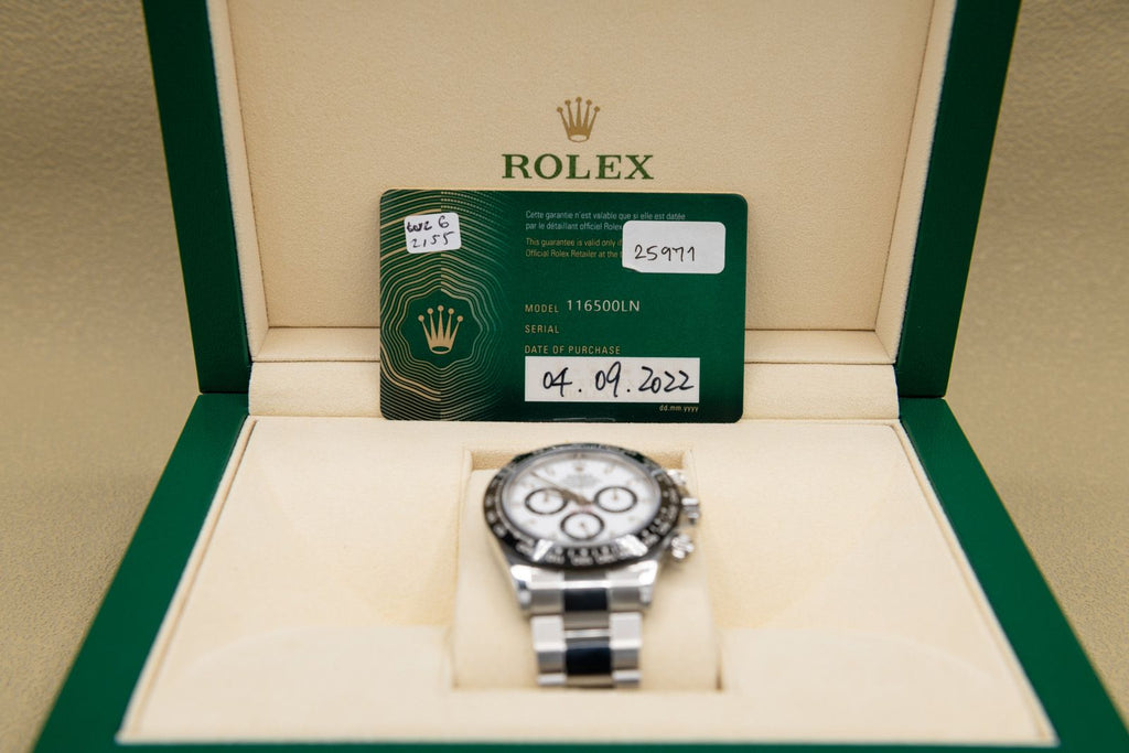 Rolex Daytona "Panda" White Dial on Oyster 116500LN Complete 2022