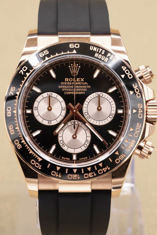 Rolex Daytona Black And Sundust Index Dial on Oysterflex 126515LN Complete 2024