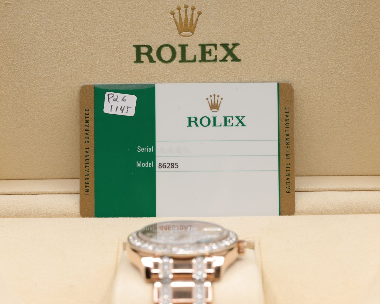 Rolex Datejust Pearlmaster 39 Diamond Paved Roman Dial on Pearlmaster 86285 Complete 2018