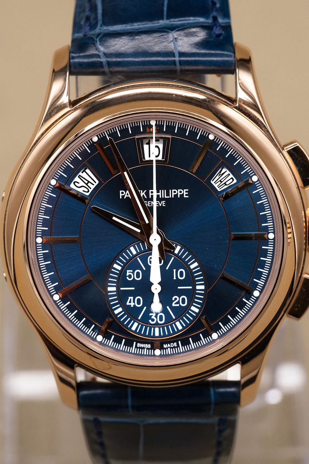Patek Philippe Complications - Flyback Chronograph Blue Dial on Strap 5905R-010 Complete 2023
