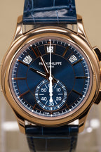 Patek Philippe Complications - Flyback Chronograph Blue Dial on Strap 5905R-010 Complete 2023
