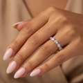 White Gold PEAR SHAPE WITH BG & RD DIAMONDS Cocktail Ring 0.32 cts.