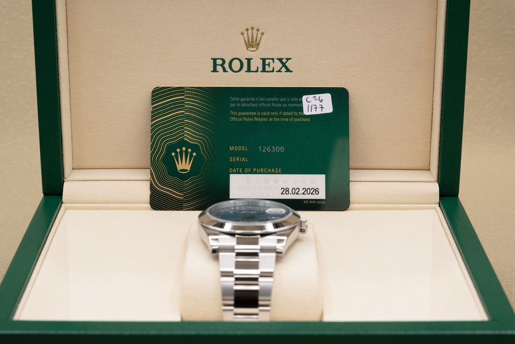 Rolex Datejust 41 Blue Roman Dial on Oyster 126300 Card 2026