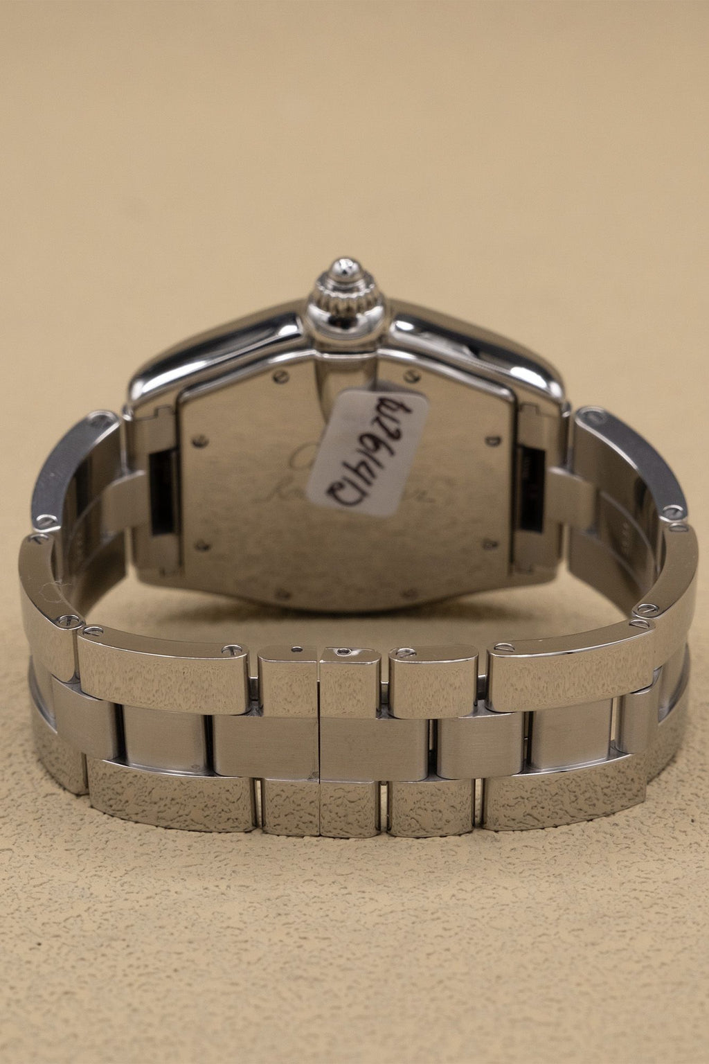 Cartier Roadster Silver And Steel Roman Dial on Bracelet W62025V3
