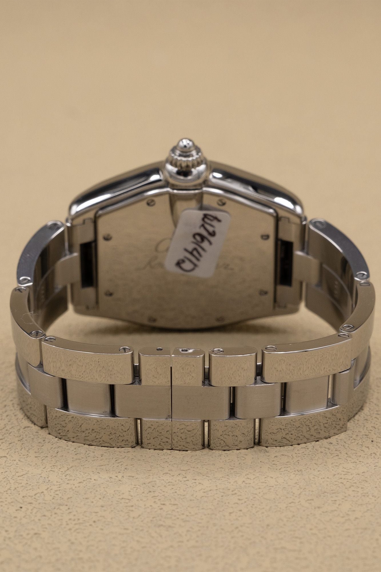 Cartier Roadster Silver And Steel Roman Dial on Bracelet W62025V3