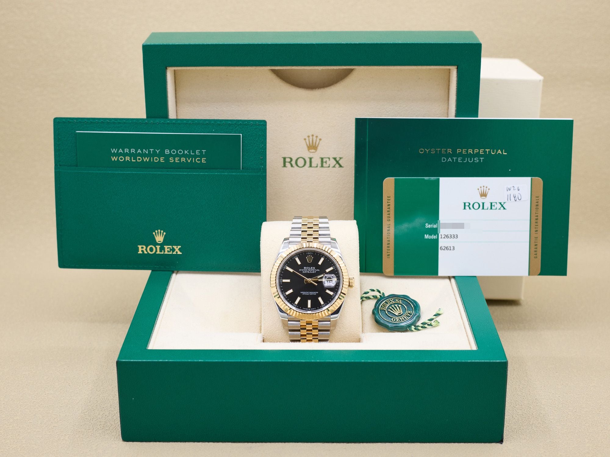 Rolex Datejust 41 Black Index Dial on Jubilee 126333 Complete 2017