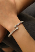 Exquisite Emerald and Diamond Bangle Cuff Bracelet, 14.08ct B-1408EM
