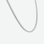 14K White Gold Round Diamond Half Chain Tennis Necklace 12.3ct N-3582