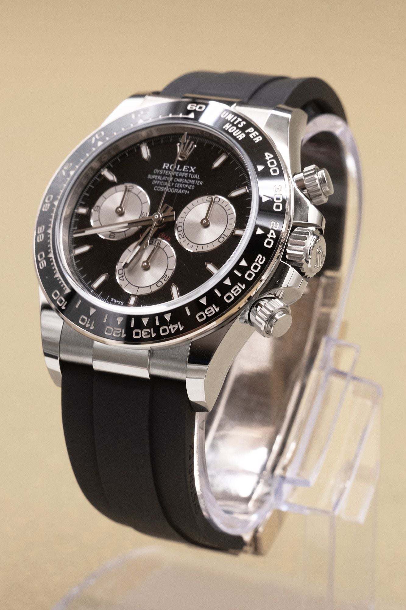 Rolex Daytona Black And Steel Index Dial on Oysterflex 126519LN Complete 2025
