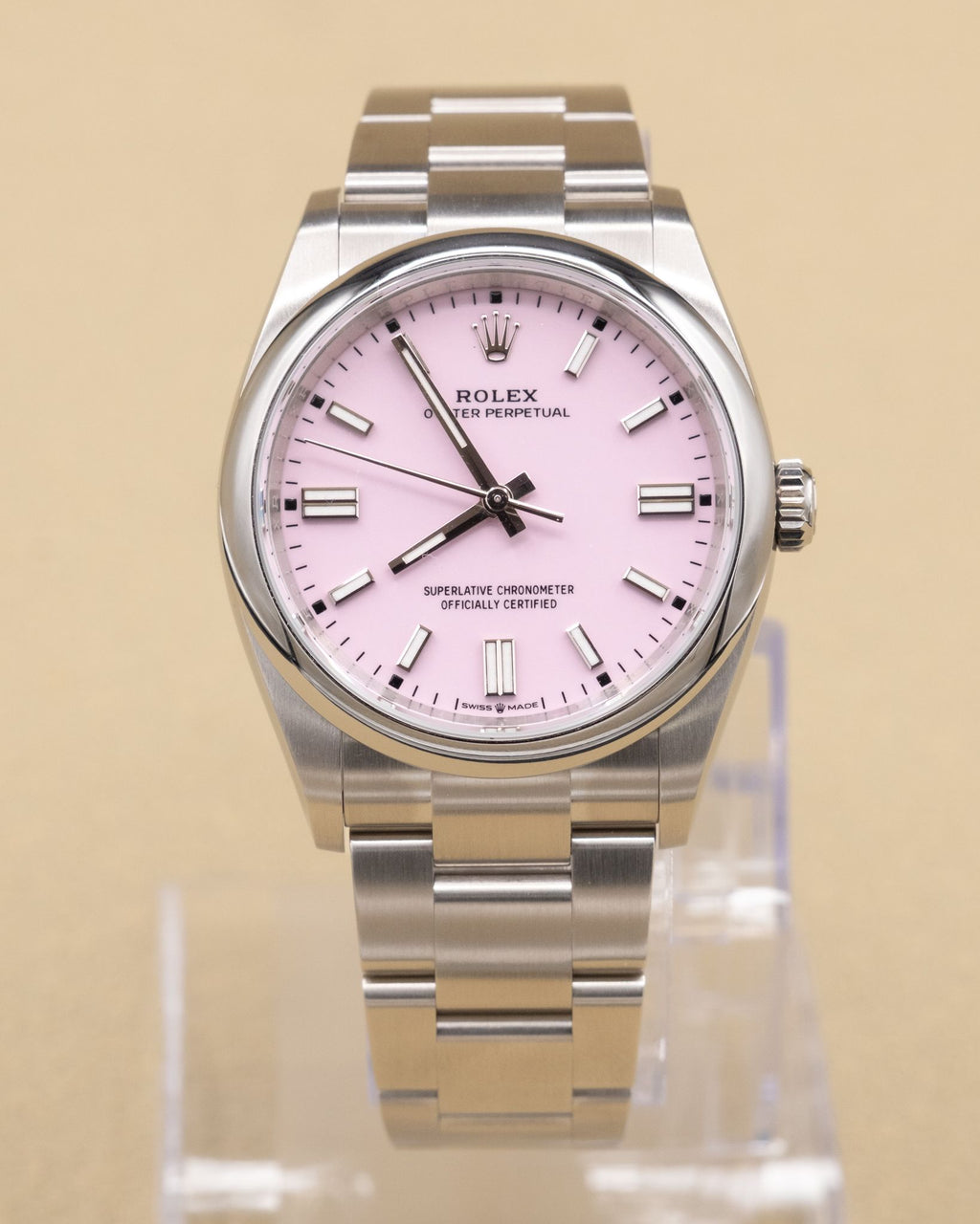 Rolex Oyster Perpetual 36 Candy Pink Index Dial on Oyster 126000 Complete 2026