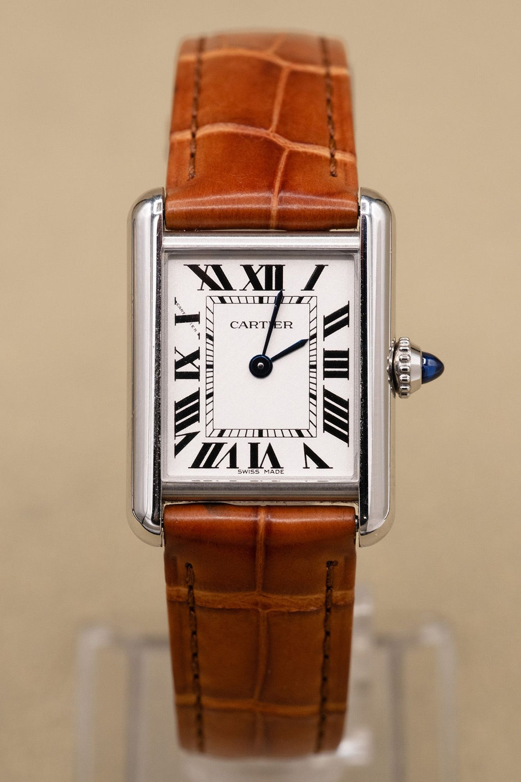 Cartier Tank Must White Dial on Brown Leather WSTA0089 Complete 2025