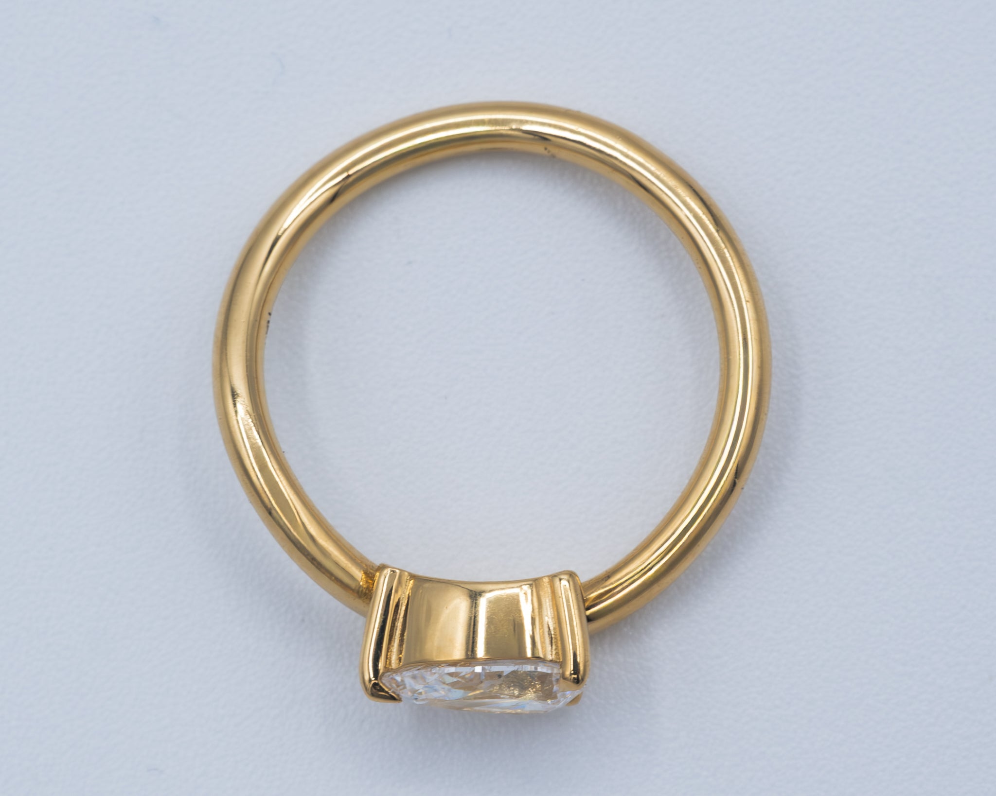 Yellow Gold Wavy Stack Ring Fashion Ring 0.63 cts.