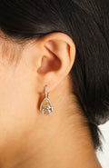 18KT Rose Gold Fancy Brownish Pear Diamond Drop Earrings 10ctw E-900PS