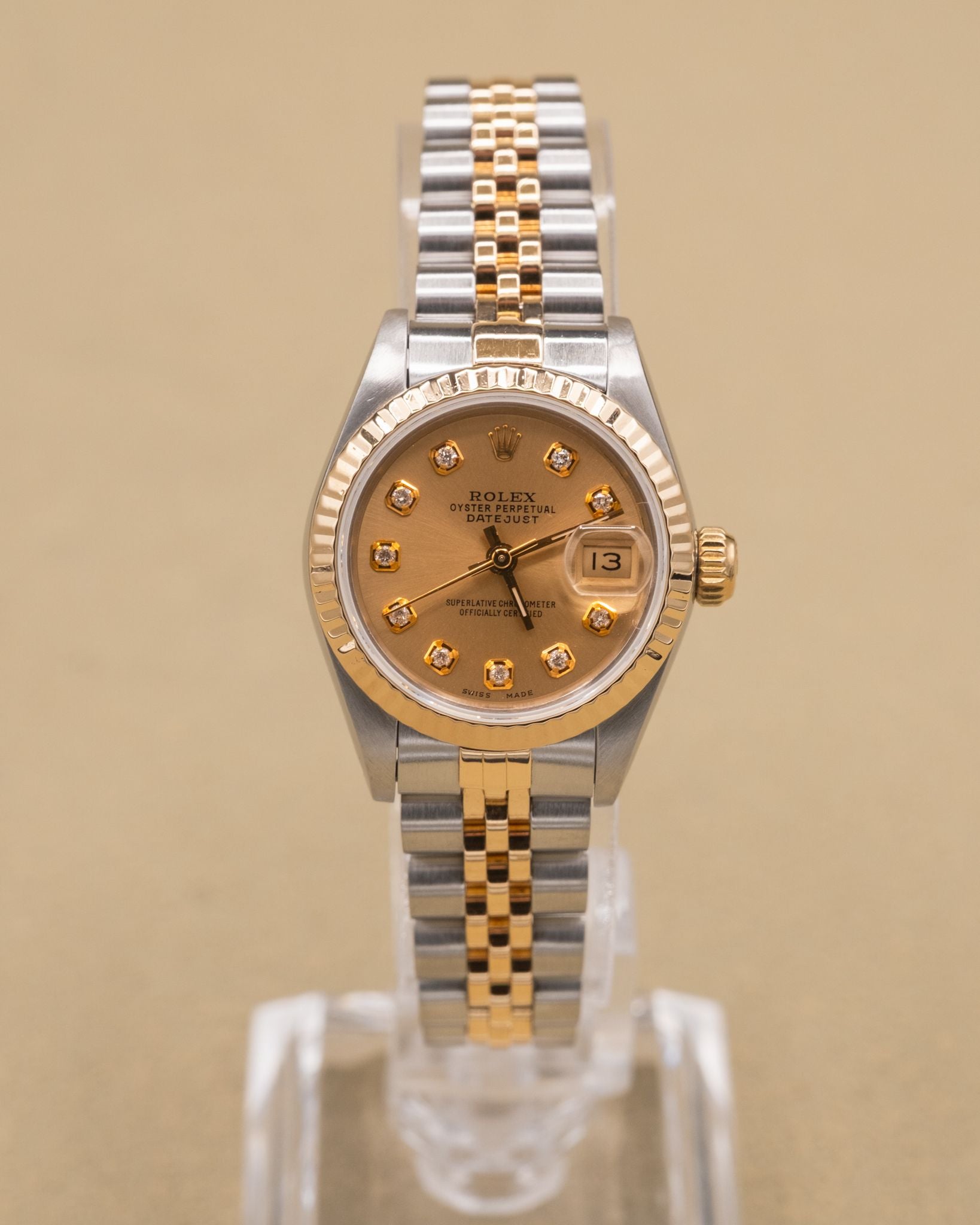 Rolex Datejust Lady Champagne Diamond Dial on Jubilee 69173