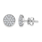 Rose Gold FLAT CLUSTER STUD Studs 0.33 cts.