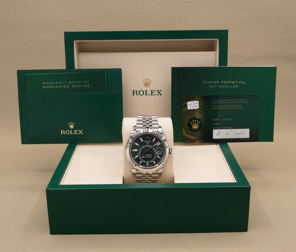 Rolex SkyDweller Mint Green Dial on Jubilee 336934 Complete 2026