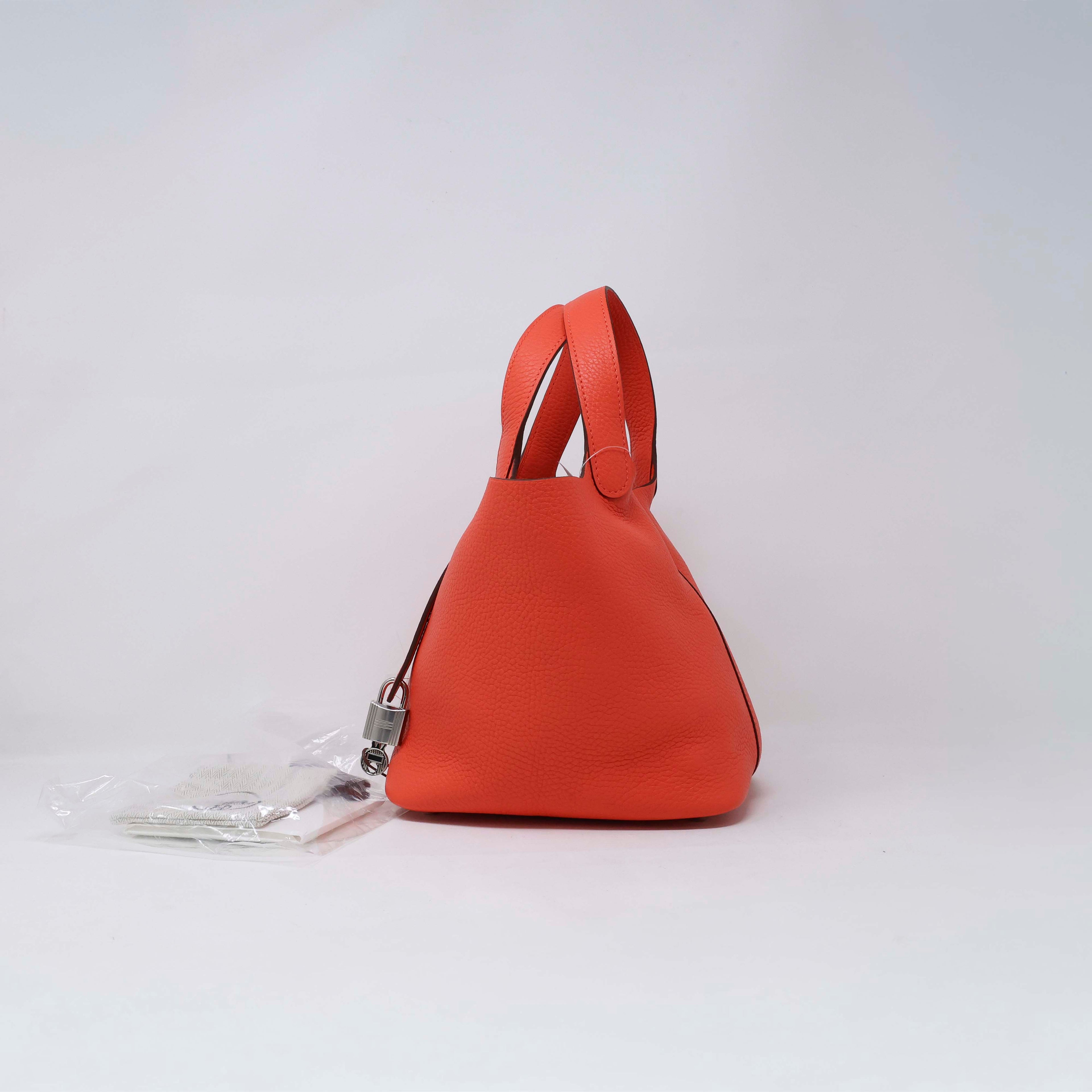 Hermes Orange Taurillon Clemence Picotin