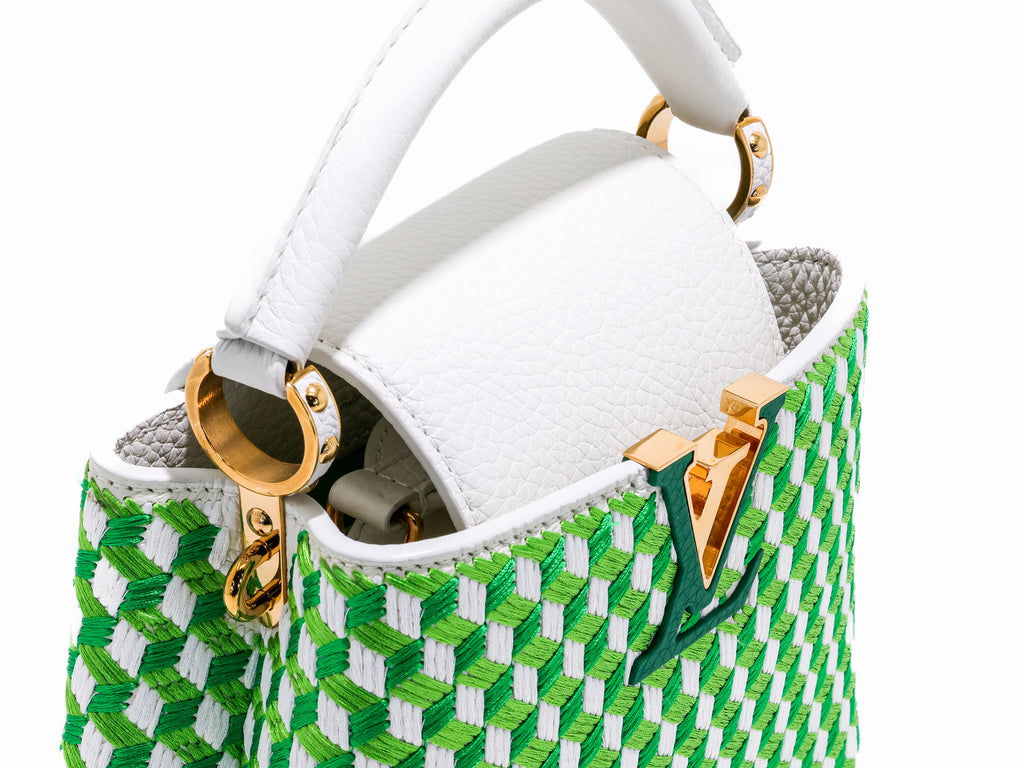 Louis Vuitton Taurillon Braided Capucines Mini in Vert Green