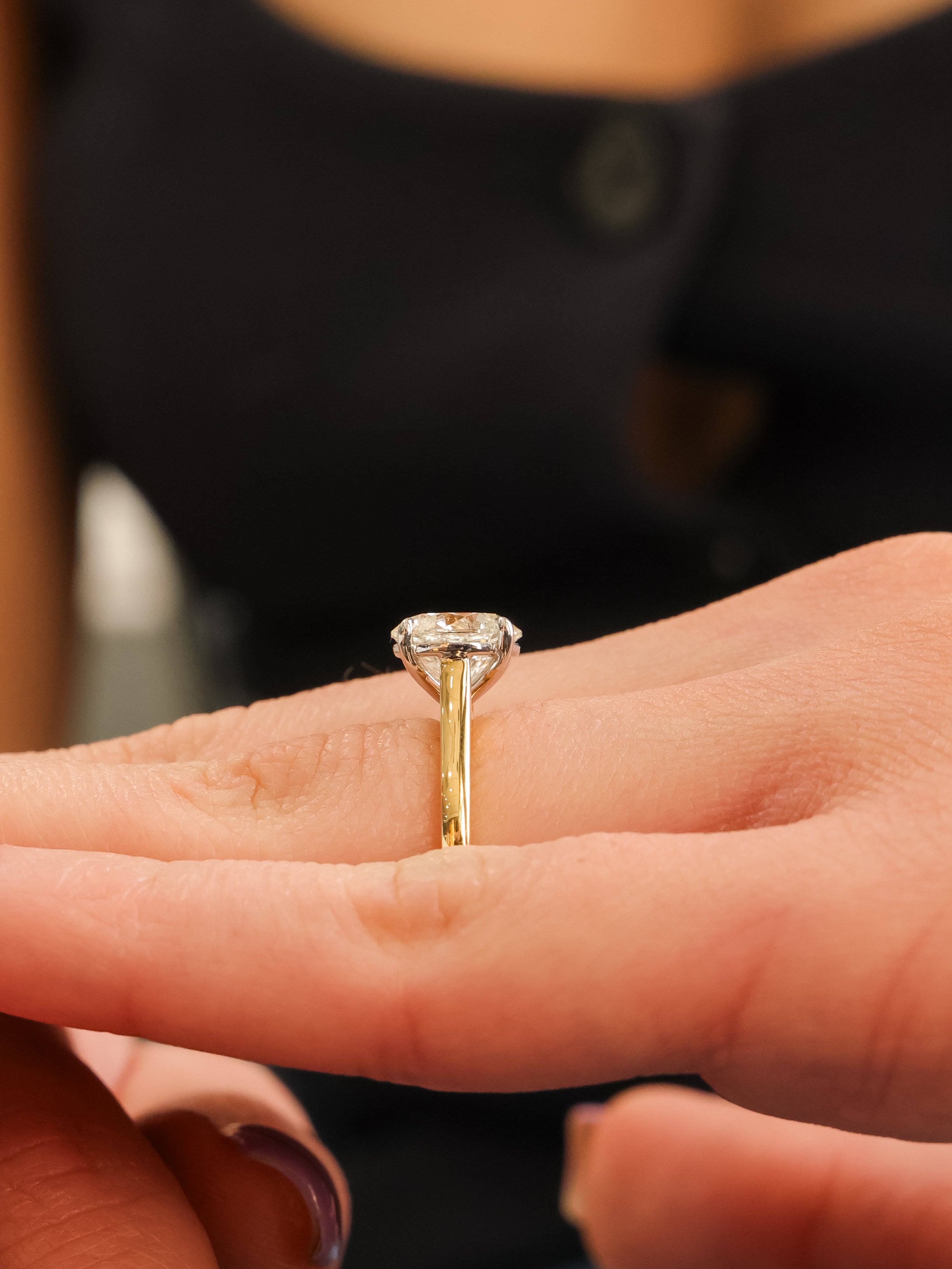 Round Natural Diamond Solitaire 14KT Two-Tone Ring 2.32ct R-232