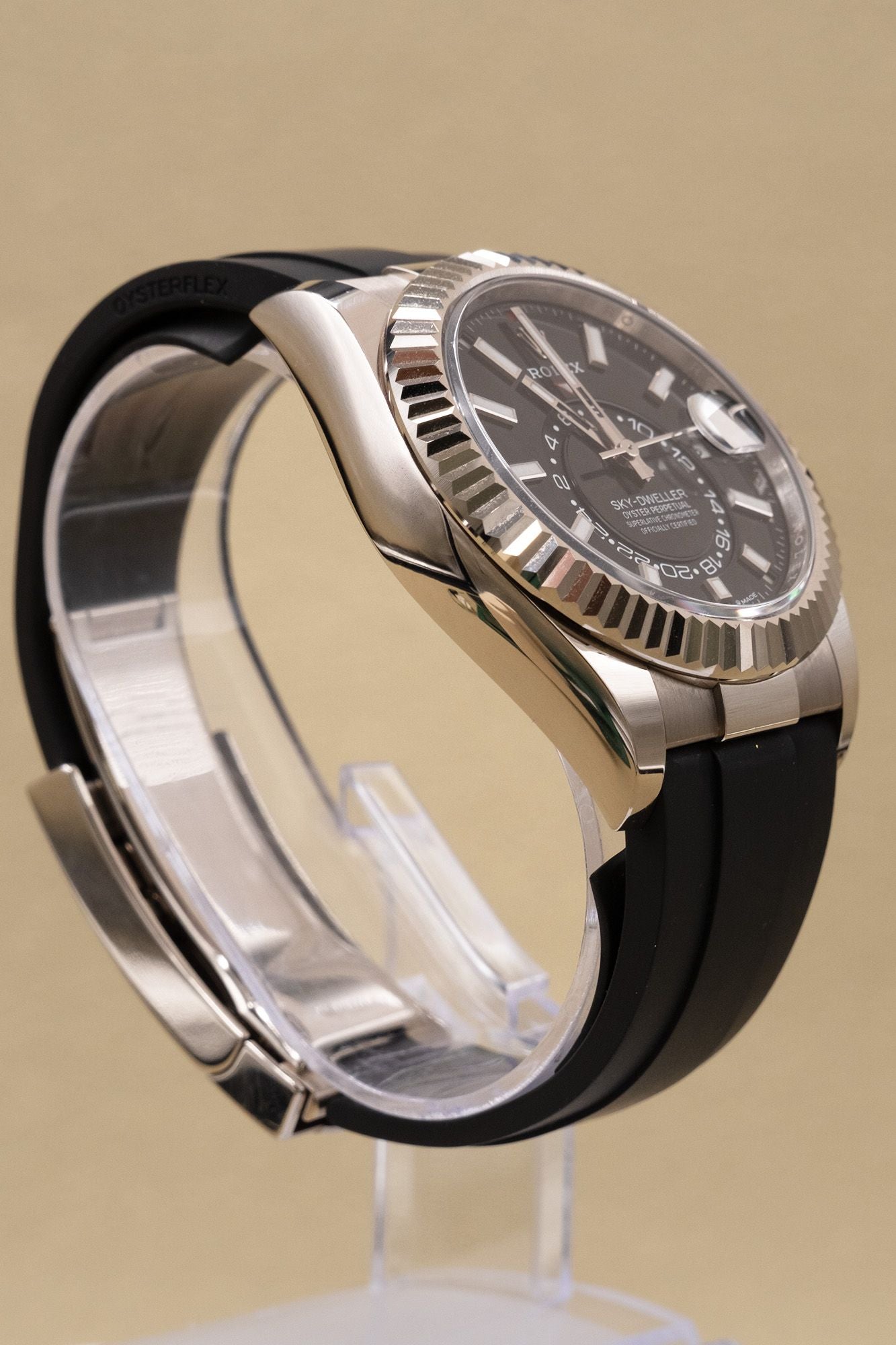 Rolex SkyDweller Black Index Dial on Oysterflex 336239 Complete 2024
