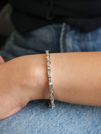 Elegant Round Brilliant Diamond Tennis Bracelet, 4.08ct B-4088