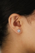 18KT White Gold Round Natural Diamond Stud Earrings 3.45ctw E-350RD