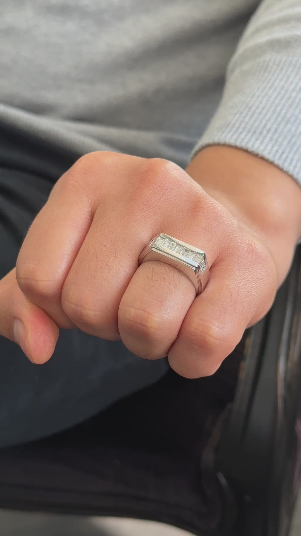 Men's Baguette Ring 1.44 cts.