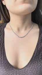 Platinum GRADUAL Tennis Necklace 10 cts.