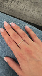 Yellow Gold THIN Eternity Ring 0.27 cts.
