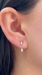 White Gold JACKET - MQ Earrings 0.19 cts.