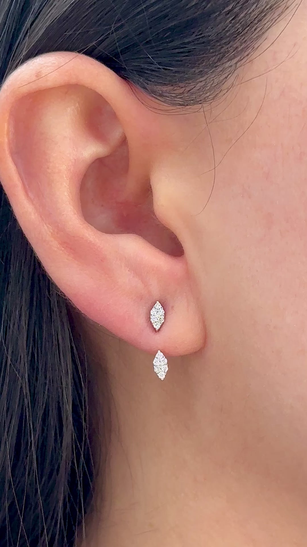 White Gold JACKET - MQ Earrings 0.19 cts.