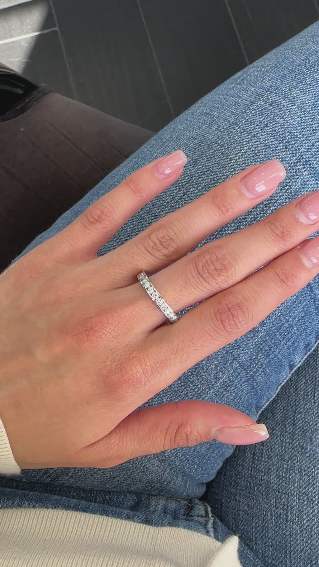 White Gold CHANNEL SETTING Eternity Ring 1.5 cts.