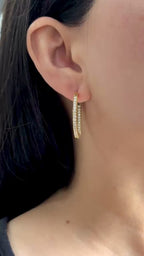 Yellow Gold FLEXIBLE HOOP - OVAL SHAPE Hoops 1.07 cts.