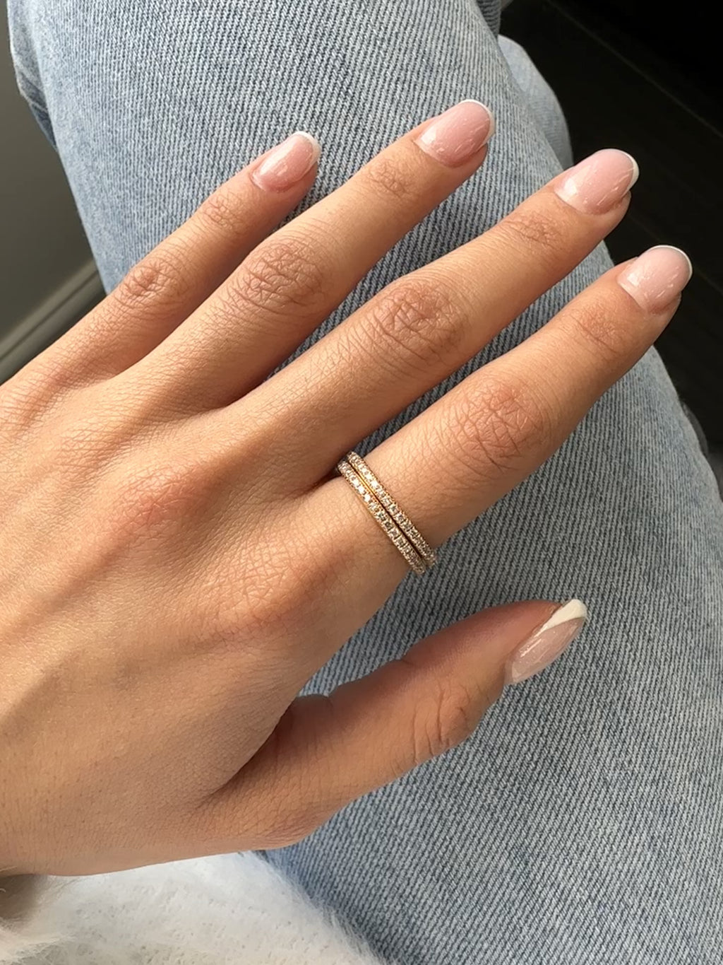 Rose Gold THIN Eternity Ring 0.35 cts.