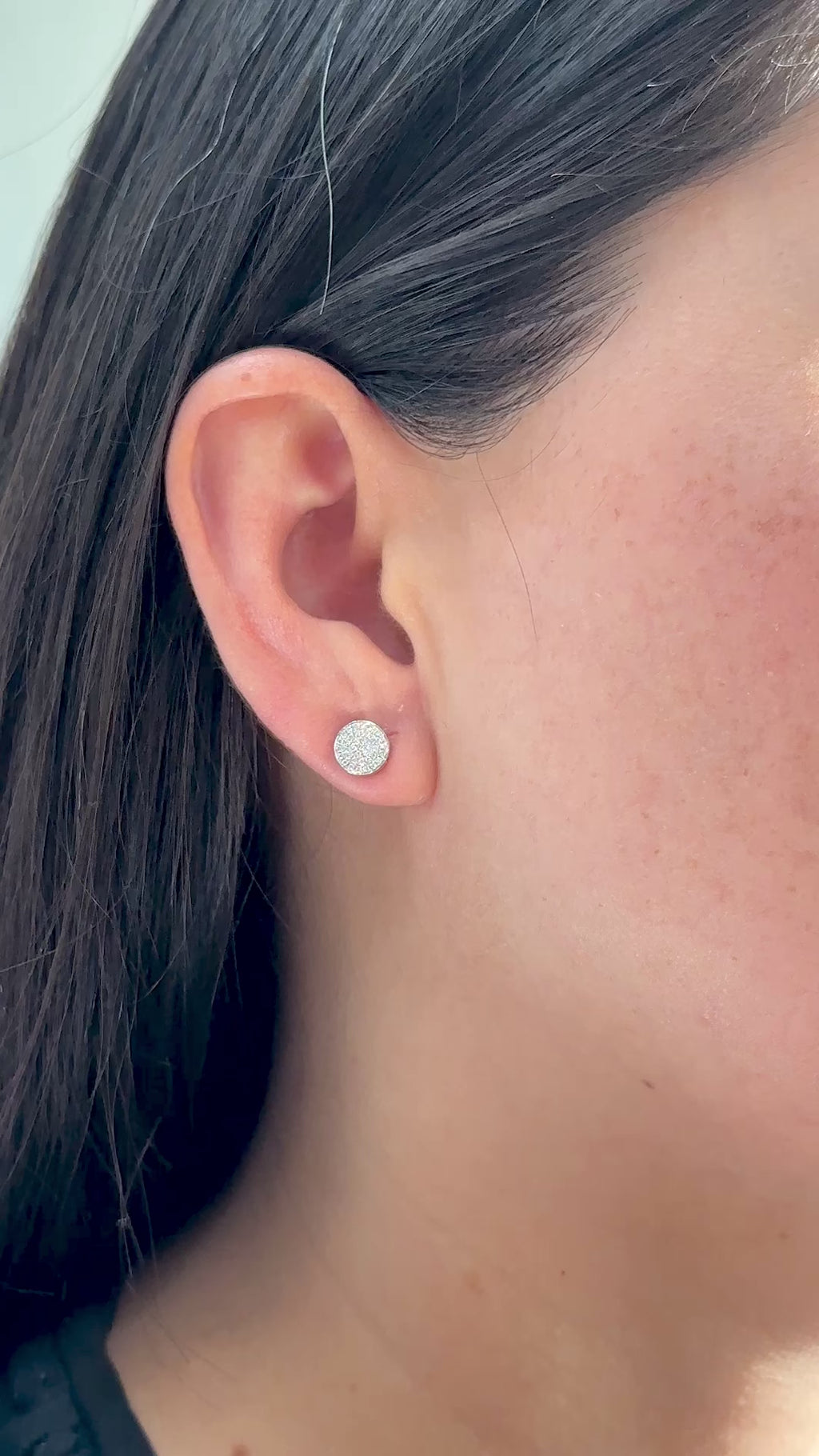 Rose Gold FLAT CLUSTER STUD Studs 0.33 cts.