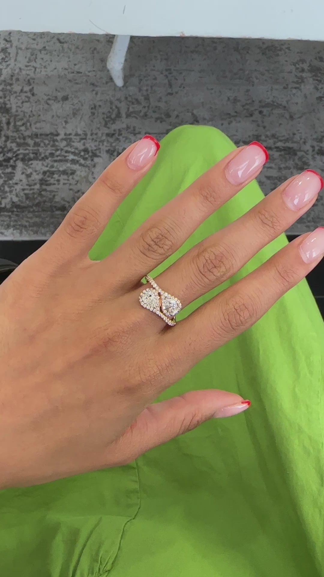 Rose Gold DOUBLE SERPENT Fashion Ring 1.35 cts.