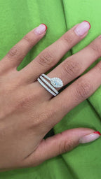 White Gold SINGLE SERPENT SPIRAL RING Cocktail Ring 1.19 cts.