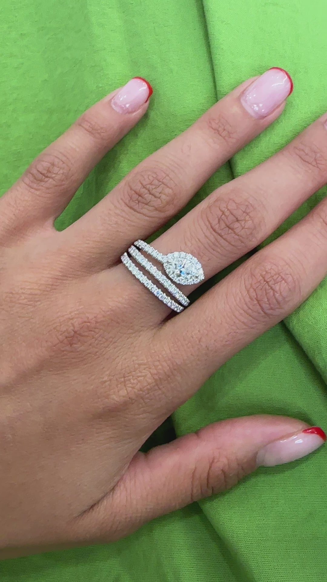 White Gold SINGLE SERPENT SPIRAL RING Cocktail Ring 1.19 cts.