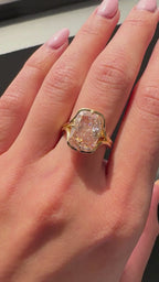Yellow Gold PINK DIAMOND Engagement Ring 6.24 cts.
