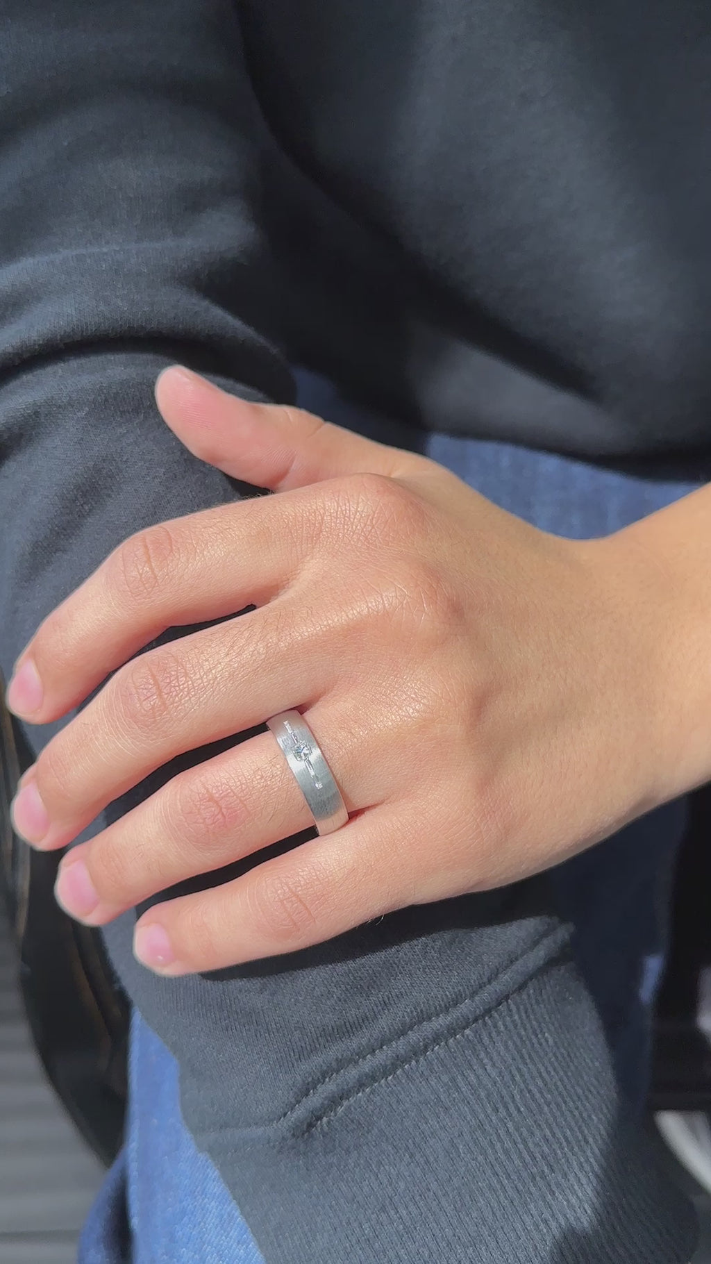 Men's Princess & Baguette Ring 0.3 cts.