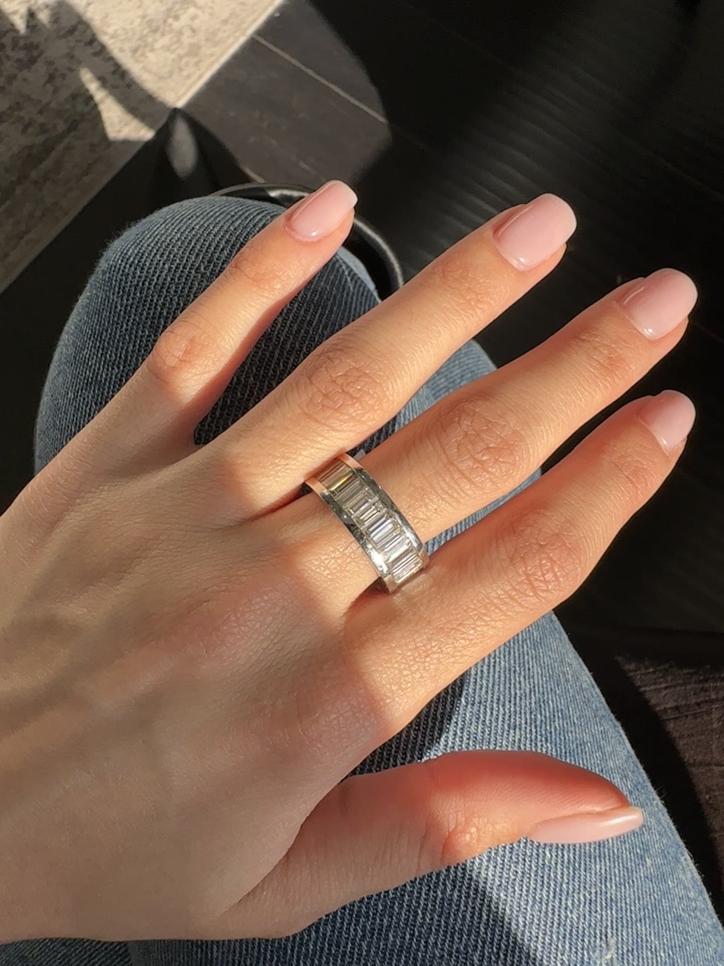 White Gold CHANNEL SETTING Eternity Ring 4.73 cts.