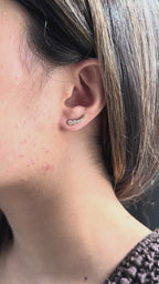 White Gold CLIMBER Climbers Earrings 0.9 cts.