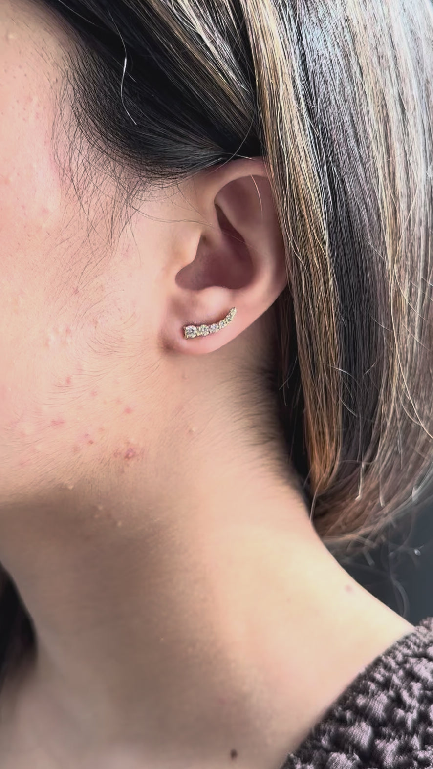 White Gold CLIMBER Climbers Earrings 0.9 cts.