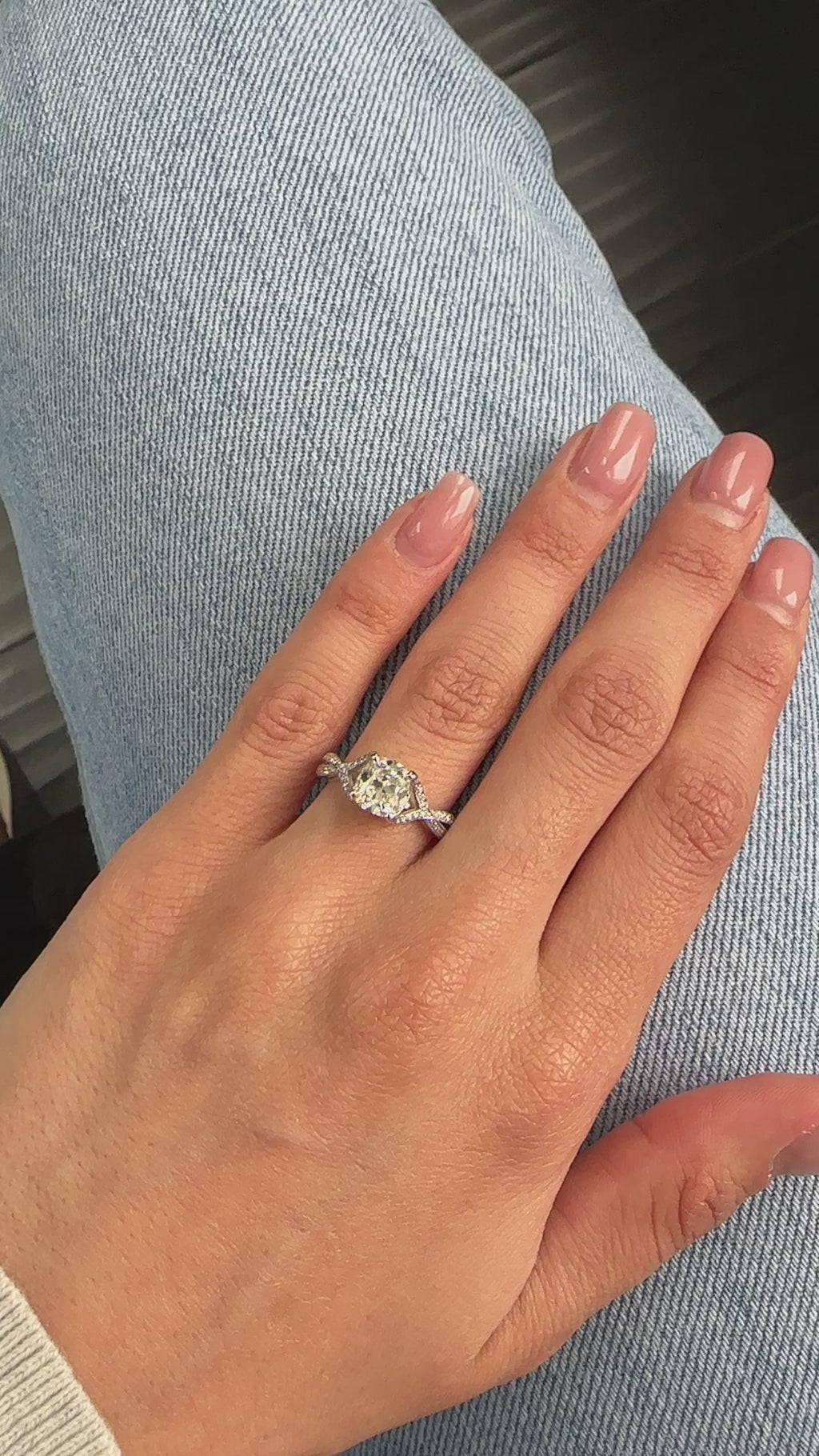 TACORI - CUSHION CENTER STONE I VS1 (GIA) Engagement Ring 2.08 cts.