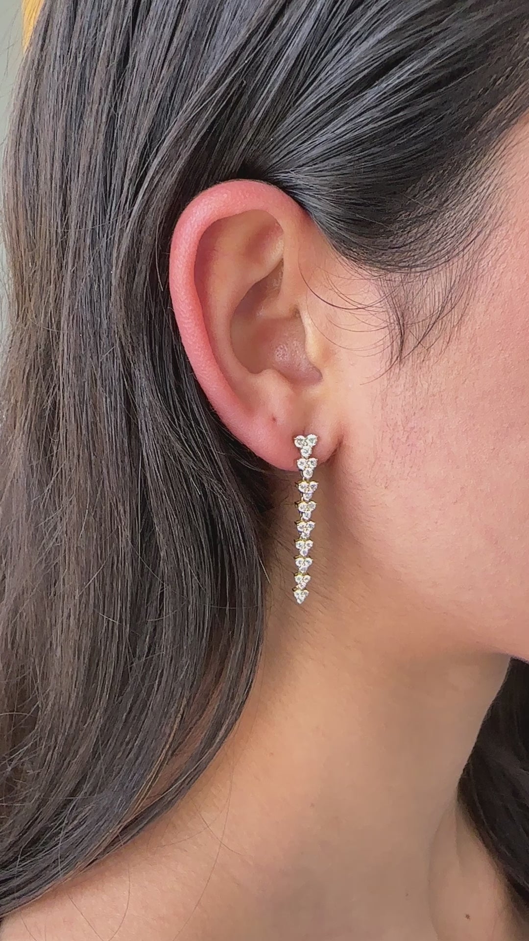 Yellow Gold - Dangles Earrings 1.26 cts.