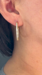 Yellow Gold FLEXIBLE HOOP Hoops 1.45 cts.