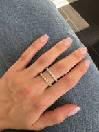 White Gold STACK RINGS Eternity Ring 0.86 cts.