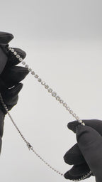 Platinum GRADUAL Tennis Necklace 10 cts.