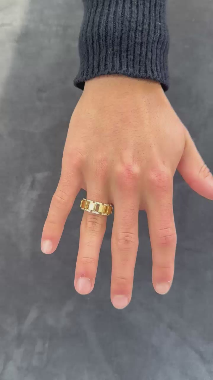 Men's LINK BAND 18K YG Round